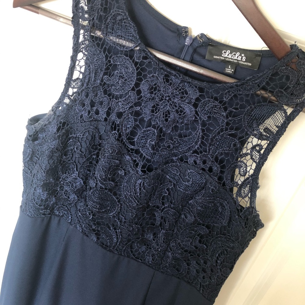Lulu’s Navy Blue Maxi Dress